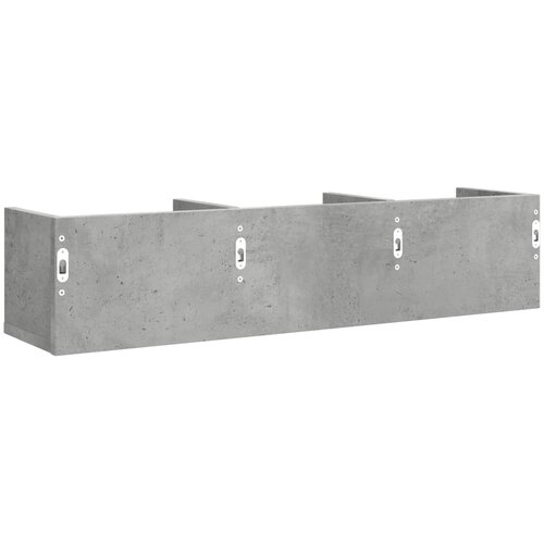  Zidni ormarići 2 kom boja siva betona 75x18x16,5 cm drveni Slike