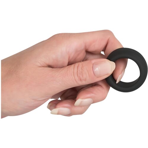 Black Velvets Black Velvet - prsten za penis debelih stijenki (2,6 cm) - crn Slike