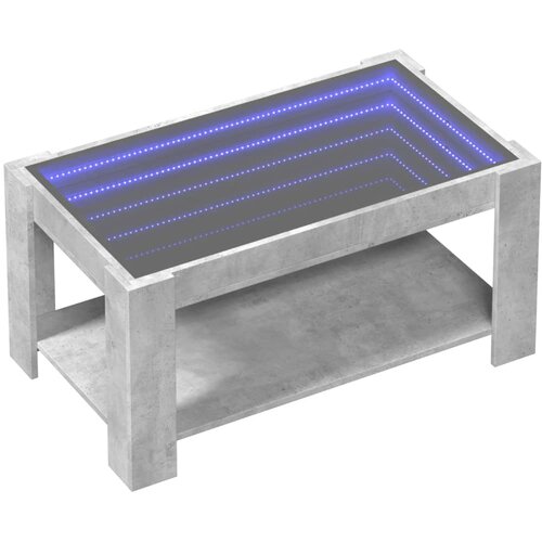  Stolić za kavu LED siva boja betona 93x53x45 cm drveni Slike