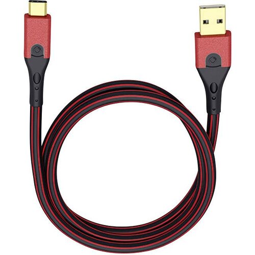 Oehlbach USB 3.0 [1x USB 3.2 gen. 1 vtič A (USB 3.0) - 1x mo&scaron;ki konektor USB-C&reg;] 3.00 m rdeča/črna pozlačeni konektorji USB Evolution C3, (20419749) Cene