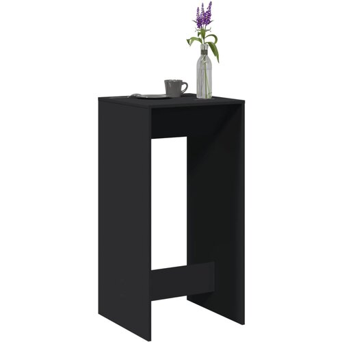 vidaXL Barska miza črna 51x50x103,5 cm inženirski les Cene