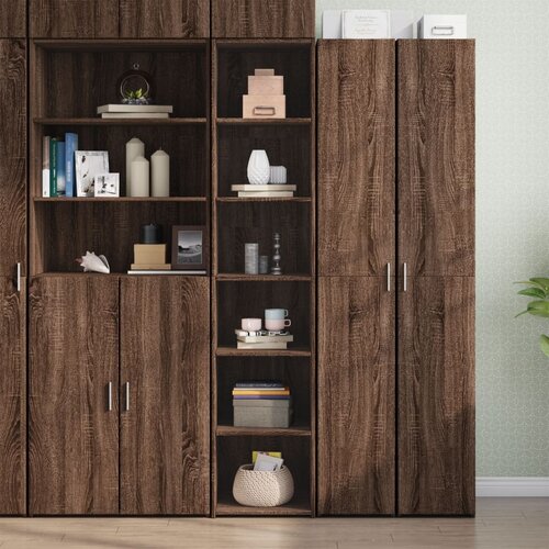 Visoka komoda boja smeđeg hrasta 40x41x185 cm konstruirano drvo Cene