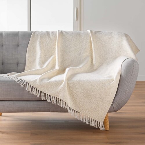 Douceur d int&amp;eacute;rieur Krem deka od mje&amp;scaron;avine pamuka 125x150 cm Ziggy &amp;ndash; Slike