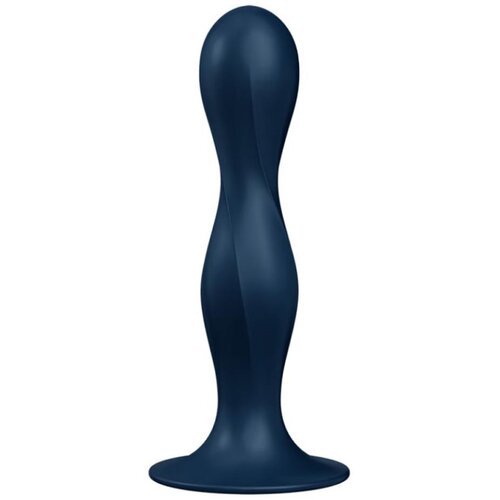  Double Ball-R - utegnuti dildo s vakuumom (tamnoplavi) Slike