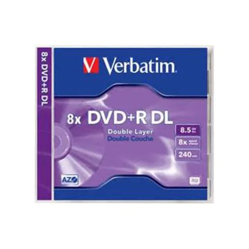  DVD+R DL, VERBATIM,8,5 GB,8X,MATT SILVER JC