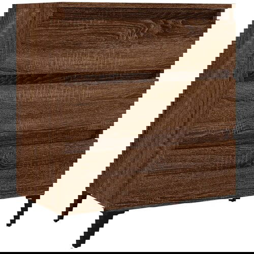 Maison Chic Komoda - Predalnik rjav hrast 60x35x70 cm inženirski les, (21717818) Slike
