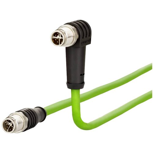 Metz Connect 142M2X19020 M12 omrežni kabel CAT6a S/FTP 2 m zelena PUR plašč, kislinsko odporen, odporen na ozon, UV odporen, primeren za verigo za spe, (20532939) Cene
