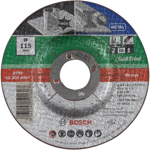 Bosch Rezna ploča 2609256308, 115&times;2,5&times;22,23 mm, Metal/Inox, 10 komada Cene