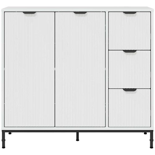 VidaXL Kreveta s ladicama Visoko sjajno bijela 89,5 x 33 x 82 cm Slike