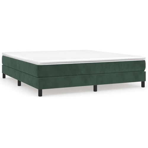 Maison Chic Box spring postelja - Vzmetna postelja z vzmetnico temno zelena 160x200 cm žamet SL83, (21910099) Cene