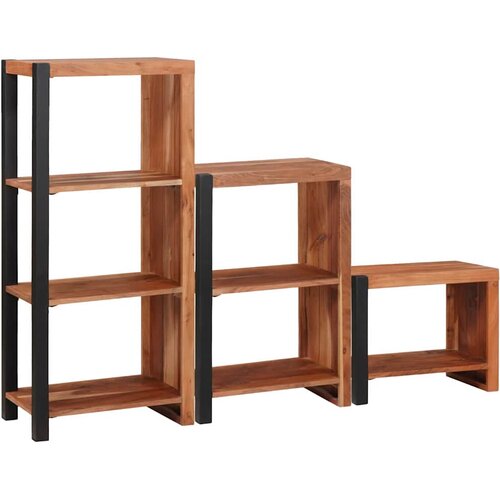  Polica 3 pcs Smeđa 50 x 30 x 110 cm Čvrsto drvo akacije Slike