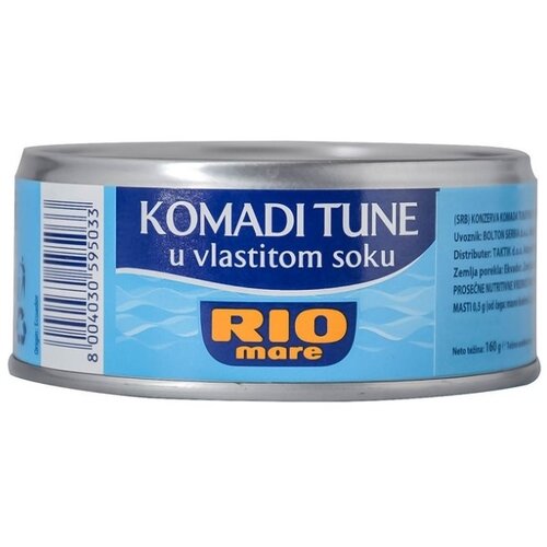 Rio Mare Komadi tune u vlastitom soku Naturale 160 g Cene