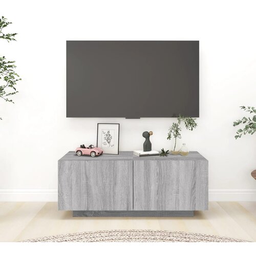 The Living Store TV omarica siva sonoma 100x35x40 cm inženirski les - TV Omarica, (21376673) Slike
