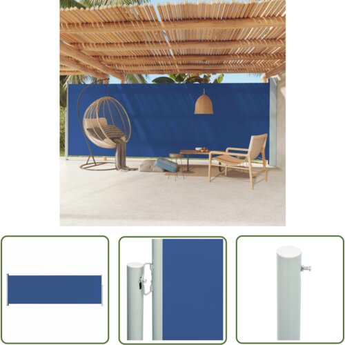  The Living Store Zložljiva stranska tenda za teraso 200x600 cm modra - Stranska Tenda, (21743422) Slike