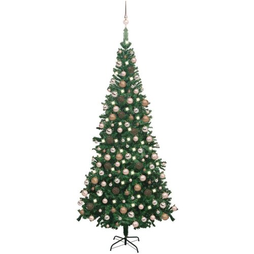  Umjetno božićno drvce LED sa setom kuglica 240 cm zeleno Cene