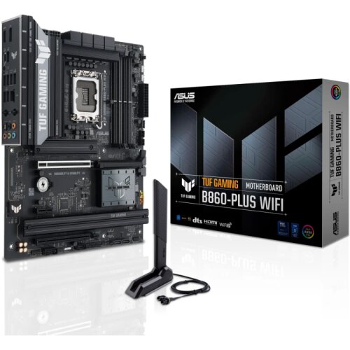 Asus TUF GAMING B860-PLUS WIFI, DDR5, SATA3, USB4, DP, 2.5GbE, Wi-Fi 7, LGA1851 ATX Cene
