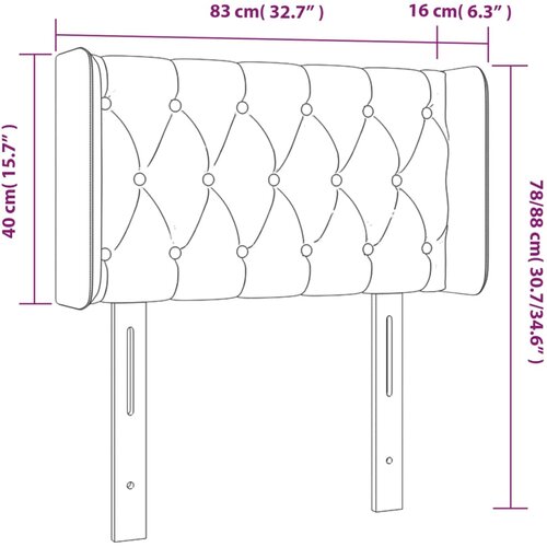  LED uzglavlje tamnosivo 83x16x78/88 cm bar&amp;scaron;unasto Slike