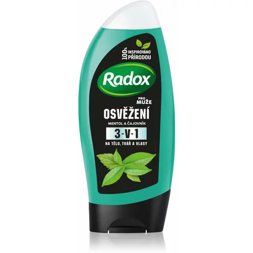 RADOX Men Feel Strong gel za prhanje in šampon 2v1 Mint & Tea Tree 250 ml
