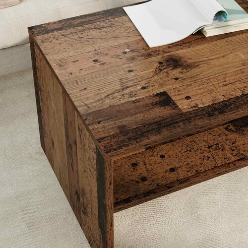  Kava Stol Staro drvo 100 x 50 x 40 cm Konstruirano drvo Slike
