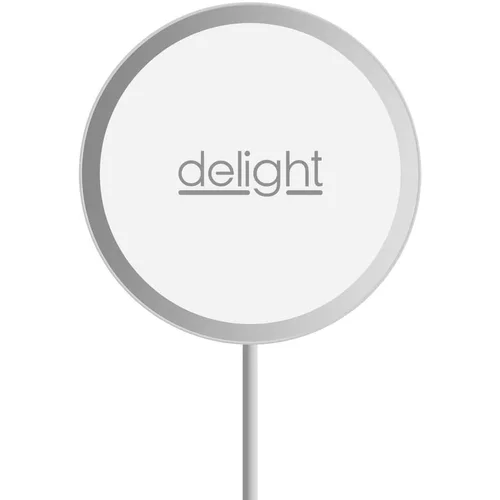 Delight Magnetni brezžični polnilec USB-C srebrna barva