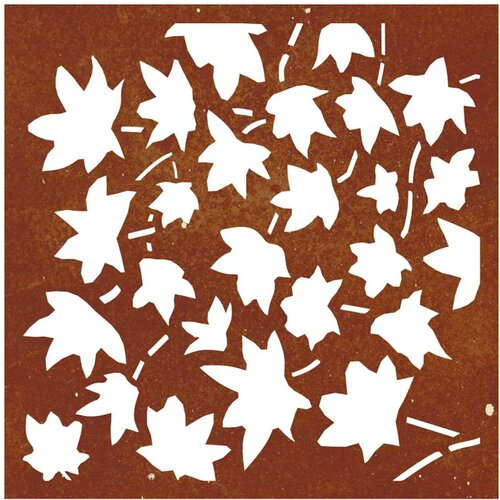  Vrtni zidni ukras 55x55 cm čelik CORTEN uzorak javorovog li&amp;scaron;ća Slike