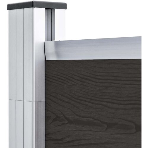  za ogradu WPC 175 x 186 cm crni Slike