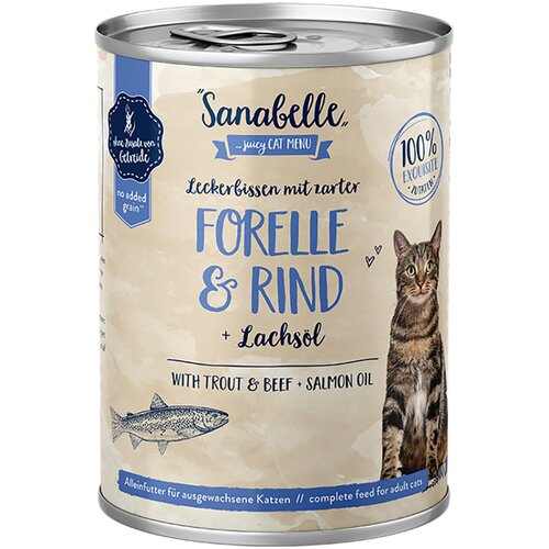 Sanabelle All Meat 6 x 400 g - Postrv in govedina Cene