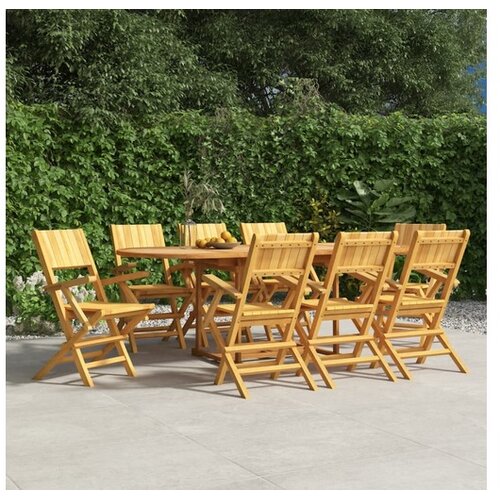  Sklopive vrtne stolice 8 kom 55x61x90 cm od masivne tikovine Cene