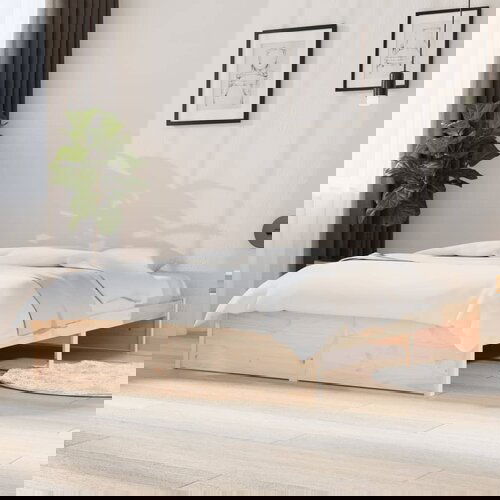 Furnova Posteljni okvir iz trdnega lesa 135x190 cm, (21935569) Slike