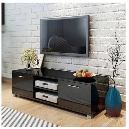  TV omarica visok sijaj črna 120x40,3x34,7 cm