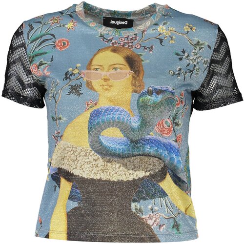 Desigual SHORT SLEEVE T-SHIRT WOMEN BLUE Slike