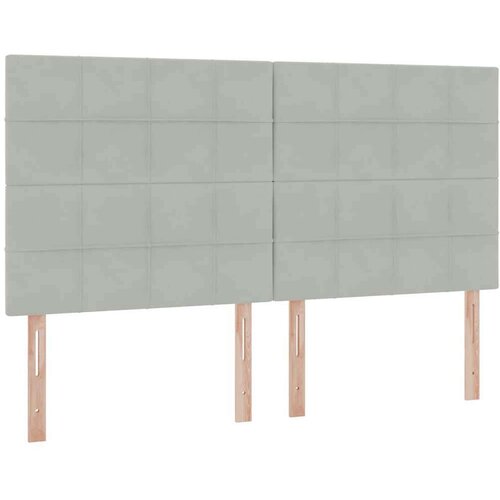  Krevet S LED lampica Svijetlo siva 160 x 200 cm Bar&amp;scaron;un Slike