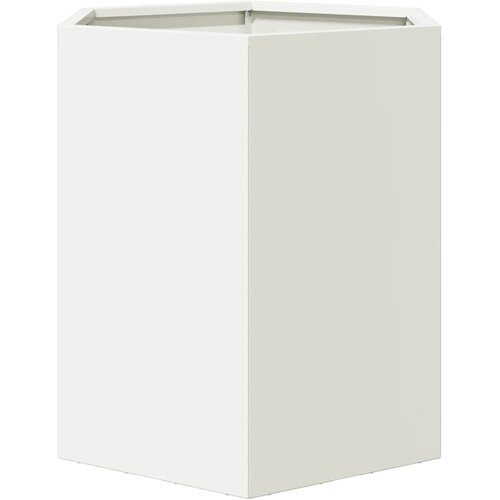  Vrtna sadilice 2 kom bijela &amp;scaron;esterokutna 46x40x45 cm čelična Slike