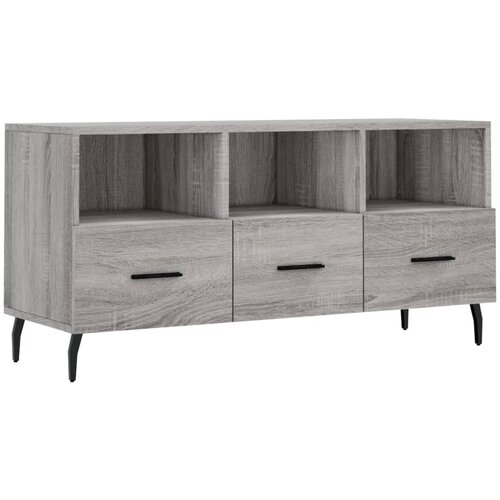 Maison Chic TV omarica - TV enota - Televizijska omarica siva sonoma 102x36x50 cm inženirski les, (21698883) Slike