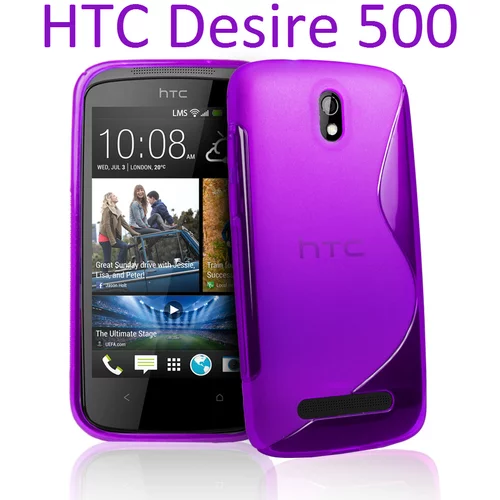  Gumijasti / gel etui S-Line za HTC Desire 500 - vijolični
