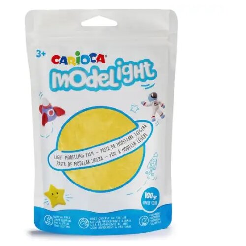 Carioca Modelight 50-gramski rumeni plastelin - Slike