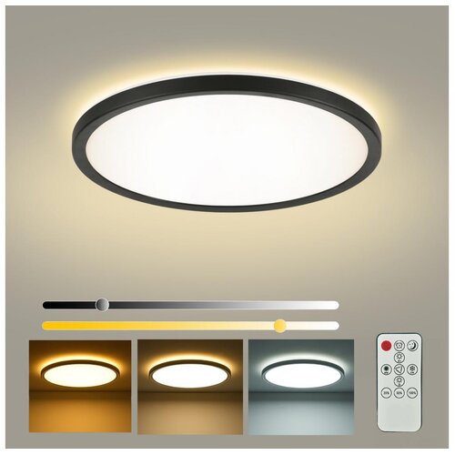  Brilagi - LED prigušiva svetiljka ULTRA SLIM LED/24W/230V, prečnik 42 cm, crna + daljinski upravljač Cene