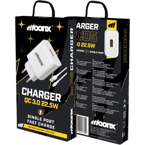 Jellico POLNILEC MOONX 22,5 W PD 1XUSB QC3.0 ZA IPHONE 12 13 14 S KABLOM LIGHTNING, (5000337777) Cene