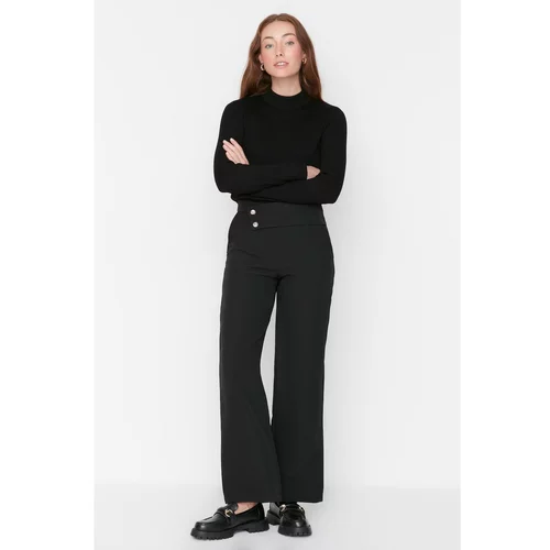Trendyol Black Double Buttoned Woven Trousers