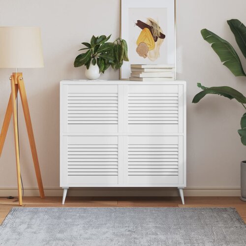 vidaXL Vrata sa žaluzinama 4 kom masivna borovina bijela 39,5x49,4 cm Cijene
