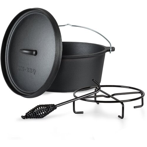 Klarstein Galloway, lonac od lijevanog željeza, 6.0 BBQ lonac, lijevano željezo, veličina M/6 qt/5,5 L Cijene