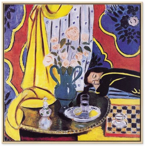  Slika - Henri Matisse &amp;ndash; Harmony in Yellow 80x80 U prirodnom drvenom okviru Slike