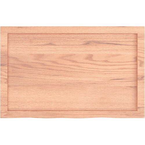  Zidna polica svjetlosmeđa 80x50x(2-6) cm obrađena hrastovina Slike