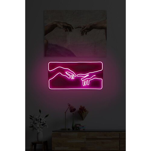 Wallity Zidna LED dekoracija Creation of Adam, 375 cm, IP67, 600 lm, 12V, Roze Slike