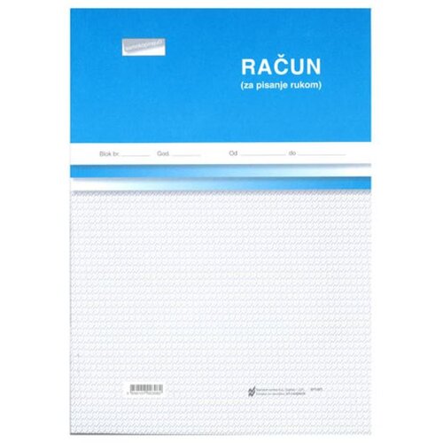 NARODNE NOVINE-UT I-642/NCR RAČUN (BEZGOTOVINSKI); Blok 100 listova, 21 x 29,7 cm Cijene