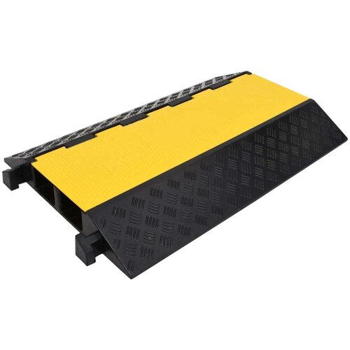 vidaXL Pohodna zaščita za kable z 2 kanaloma 90 cm guma Cene