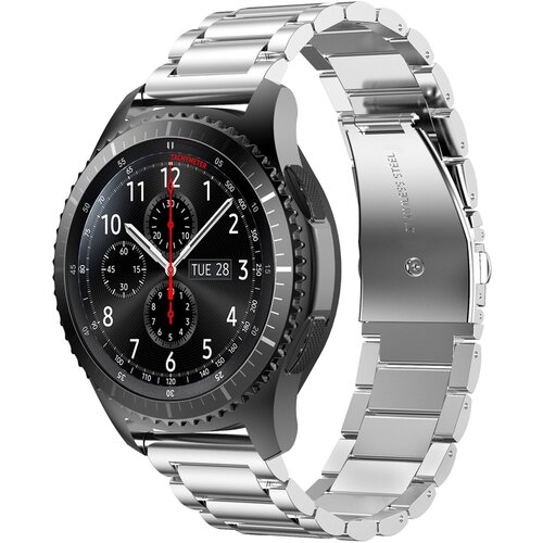 Cadorabo zapestnica iz nerjavečega jekla 22mm združljiva s samsung galaxy gear S3/Gear 2 v srebrno - nadomestna zapestnica za huawei watch gt za watch, (20548031) Cene