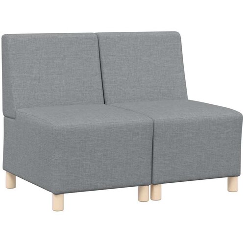  Modularna sofa bez naslona 2 pcs Svijetlo siva 55 x 74 x 82 cm Slike