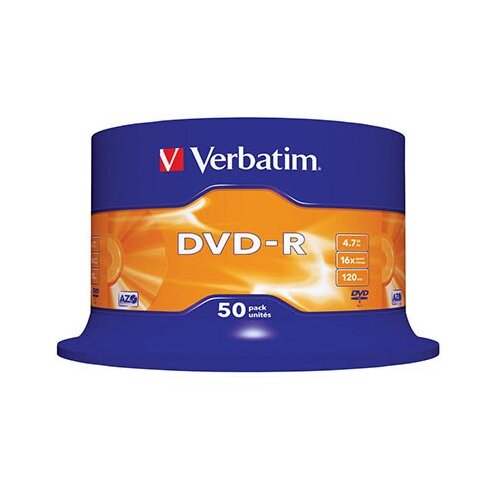  DVD-R, VERBATIM,4,7 GB,16X, spindle 50 kom,MATT SILVER Cijene