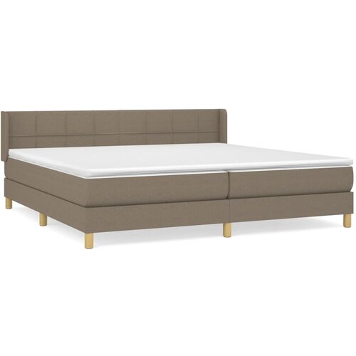 Maison Chic Box spring postelja - Vzmetna postelja z vzmetnico taupe 200x200 cm blago SL20265, (21881096) Cene